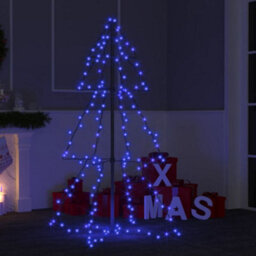 Berkfield Christmas Cone Tree 160 Leds Indoor And Outdoor 78X120 Cm - thumbnail 1