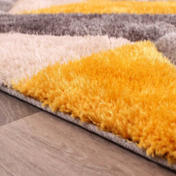 Blazon Ochre 3D Shaggy Rug By Ultimate Rug-80Cm X 150Cm - thumbnail 4