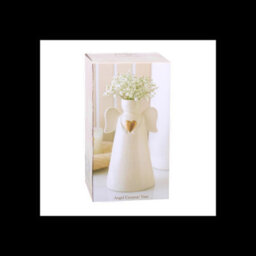 Angel Shaped Ceramic Vase Off White Sculpted Angel Flower Vase - thumbnail 5