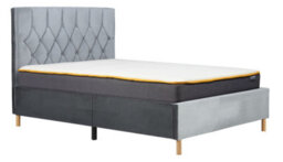 Save On Goods UK 4Ft Small Double Grey Soft Velvet Velour Fabric, Buttoned Upholstered Bed Frame - thumbnail 2