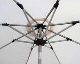Royalcraft Ivory 2.7M Crank And Tilt Led Strip Parasol (38mm Pole, 8 Ribs) - thumbnail 4