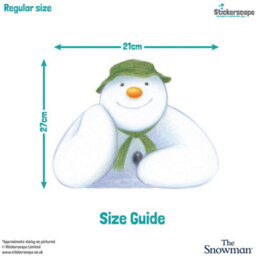 Stickerscape The Snowman Smiling Window Sticker (Large Size ) Christmas Window Decoration Repositionable And Reusable Made In The Uk - thumbnail 6