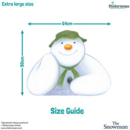 Stickerscape The Snowman Smiling Window Sticker (Large Size ) Christmas Window Decoration Repositionable And Reusable Made In The Uk - thumbnail 5
