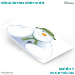 Stickerscape The Snowman Smiling Window Sticker (Large Size ) Christmas Window Decoration Repositionable And Reusable Made In The Uk - thumbnail 2