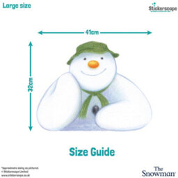 Stickerscape The Snowman Smiling Window Sticker (Large Size ) Christmas Window Decoration Repositionable And Reusable Made In The Uk - thumbnail 3