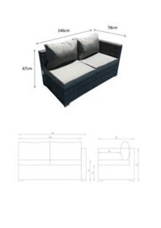 Signature Weave Catalina Wicker Corner Sofa Dining Table With Lift & Ice Bucket - thumbnail 4