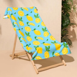 OHS Lemon Large Towel Bath Quick Dry Summer Travel Microfibre Absorbent Swim Holiday - thumbnail 2