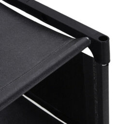 Living And Home 7 Tier Black Plastic Adjustable Shoe Rack Shoe Storage Organiser Shoe Shelf - thumbnail 5