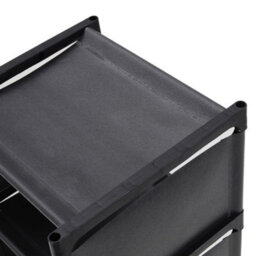 Living And Home 7 Tier Black Plastic Adjustable Shoe Rack Shoe Storage Organiser Shoe Shelf - thumbnail 4
