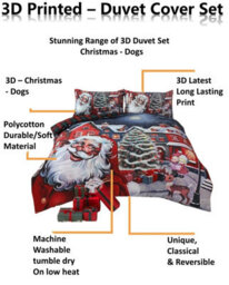 TheWhiteWater Limited Christmas Santa Vibes Xmas Duvet Set 3D Print Polycotton Bedding Set - thumbnail 6