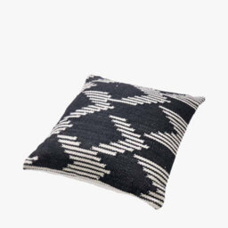 Pacific Lifestyle Indoor And Outdoor Black And White Chevron Pattern Scatter Cushion - thumbnail 3
