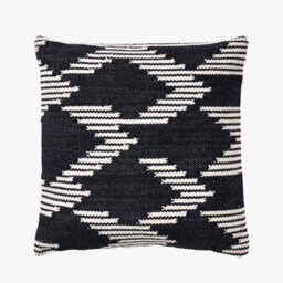 Pacific Lifestyle Indoor And Outdoor Black And White Chevron Pattern Scatter Cushion - thumbnail 2