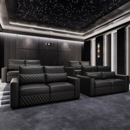 Valencia Pisa Top Grain Nappa 11000 Leather Lounge Sectional U Shape Sofa Black Removable Back Cushions - thumbnail 7