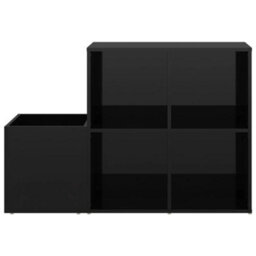 Walplus Hall Shoe Cabinet High Gloss Black 105X35.5X70 Cm Engineered Wood - thumbnail 5