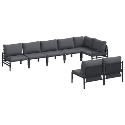 Berkfield Modern Garden Sofa Set 8 Pcs Anthracite Steel