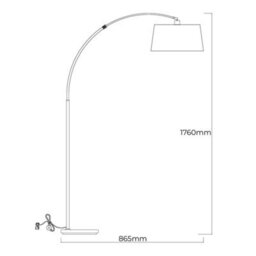 Pagazzi Lighting Pagazzi Jive Antique Brass Arc Floor Lamp - thumbnail 7