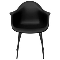Berkfield Contemporary Dining Chairs 6 Pcs Black Pp - thumbnail 4