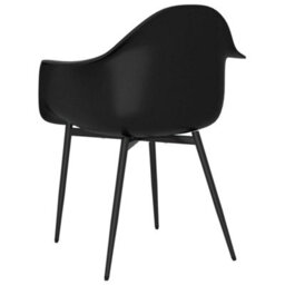 Berkfield Contemporary Dining Chairs 6 Pcs Black Pp - thumbnail 6
