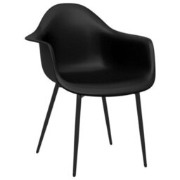 Berkfield Contemporary Dining Chairs 6 Pcs Black Pp - thumbnail 3