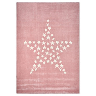 "Bravich Pink Star Kids Rug 80 X 150Cm (2'7""x 4'11"")" - image 1