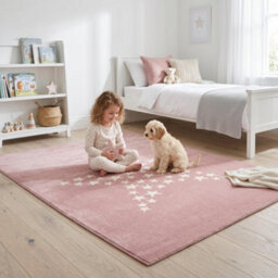 "Bravich Pink Star Kids Rug 80 X 150Cm (2'7""x 4'11"")" - thumbnail 4
