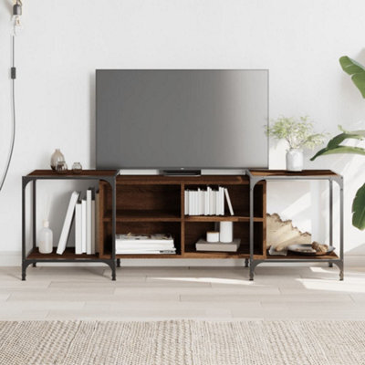 Berkfield Tv Cabinet Brown Oak 153X37X50 Cm Engineered Wood - image 1