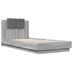 Berkfield Bed Frame With Led Without Mattress Grey Sonoma 100X200 Cm - thumbnail 3
