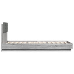 Berkfield Bed Frame With Led Without Mattress Grey Sonoma 100X200 Cm - thumbnail 7