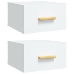Berkfield Wall-Mounted Bedside Cabinets 2 Pcs White 35X35X20 Cm - thumbnail 2
