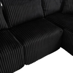 Abrihome Modular L-Shaped Comfy Sofa With Chaise, Deep Seat & Cup Holders For Living Room, No Assembly Required, 3-Seat - thumbnail 9