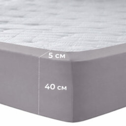 Aspire Homeware Grey Fitted Sheet 40 Cm Extra Deep Pocket Hypoallergenic Bed Sheet Microfiber (L)190Cm X (W)137Cm, Double - thumbnail 6