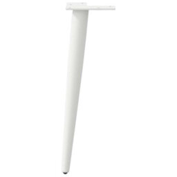 Berkfield Coffee Table Legs Conical Shape 4 Pcs White 30-31 Cm Steel - thumbnail 5