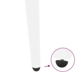 Berkfield Coffee Table Legs Conical Shape 4 Pcs White 30-31 Cm Steel - thumbnail 9