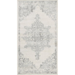 Livabliss Roma-Vintage Off-White Grey Charcoal Traditional Boho Living Dining Bedroom Rug 80 X 150 Cm Easy Care, Non Shedding - thumbnail 1