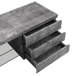 Furniture in Fashion Svenja Tv Stand With Storage For Living Room And Bedroom, 1500 Wide, Led Lighting, Media Storage, Concrete Effect Finish - thumbnail 6