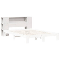 Walplus Headboard With Storage White 135 Cm Solid Wood Pine - thumbnail 7