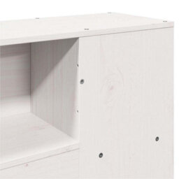 Walplus Headboard With Storage White 135 Cm Solid Wood Pine - thumbnail 8