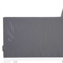 Beliani Set Of 2 Garden Chairs With Cushions Bacoli Fabric Dark Grey - thumbnail 7