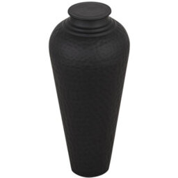 Matt  Black  Hammered  Vase  With  Lid - thumbnail 2
