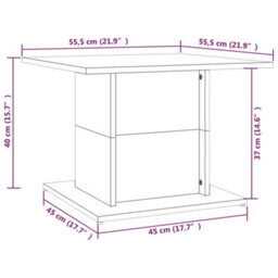 Vidaxl Coffee Table Sonoma Oak 55.5X55.5X40 Cm Engineered Wood - thumbnail 9