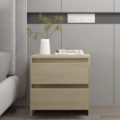 Berkfield Bedside Cabinet Sonoma Oak 45X34.5X44.5 Cm Engineered Wood - image 1