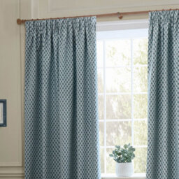 Sanderson Hutton Jacquard Room Darkening Pencil Pleat Curtain Pair Blue (W)229Cm X (D)183Cm - thumbnail 3