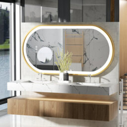Luvodi 1200X600mm Oval Led Bathroom Mirror Illuminated Light Innovative Makeup Mirror, Anti-Fog - thumbnail 7