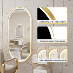 Luvodi 1200X600mm Oval Led Bathroom Mirror Illuminated Light Innovative Makeup Mirror, Anti-Fog - thumbnail 3