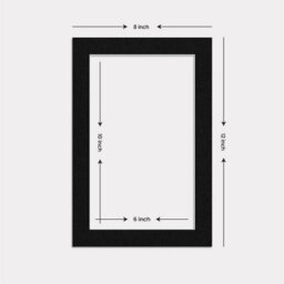 Ak Frames 12X8 Black Picture Mounts To Fit 10X6 Aperture Size - Mount Board Only (No Frame Included) - thumbnail 3
