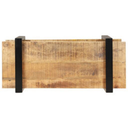 Berkfield Tv Cabinet 90X40X40 Cm Rough Mango Wood - thumbnail 4