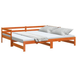 Berkfield Daybed With Trundle Without Mattress Wax Brown 80X200 Cm Solid Wood - thumbnail 5