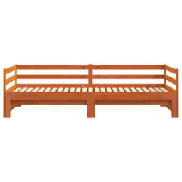Berkfield Daybed With Trundle Without Mattress Wax Brown 80X200 Cm Solid Wood - thumbnail 7