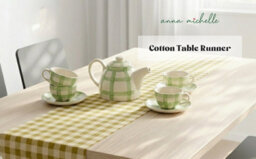 100% Cotton Table Runner 14X71 In For Wedding Festival Party Christmas Indoor Outdoor Style Centrepiece Desk Décor (Green) - thumbnail 6