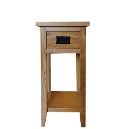 Nightstand Tables, Oak Compact Side Table With Drawer And Shelf, Bedside Cabinet - Fully Assembled - 36W X 36D X 74H - thumbnail 5